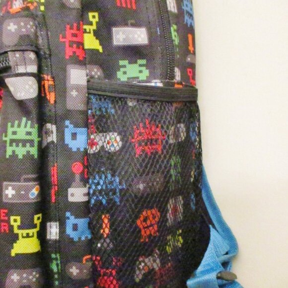 FAB Starpoint Backpack, Black with Gamer Video Game Print, School, Travel - Picture 6 of 12